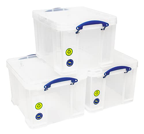 Really Useful Aufbewahrungsboxen 3er-Pack 35 l farblos von Really Useful Box