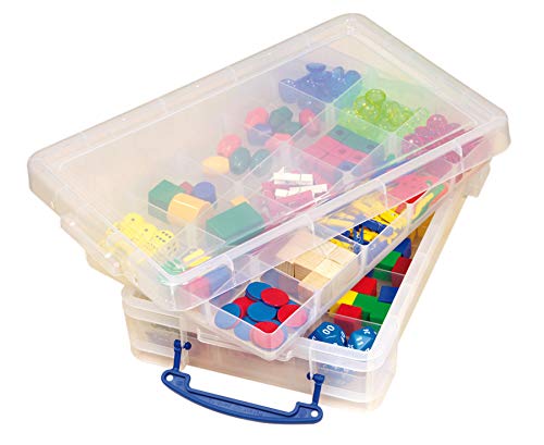 Really Useful Really Useful - Aufbewahrungsbox mit 2 Einlagen, 4 l - Kunststoffbox Ordnungshelfer von Really Useful Box