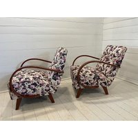 Set Vintage Design Lounge Sessel Von Jindrich Halabala | H227 - M83 von ReallyOldShht