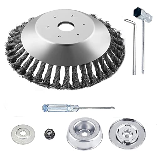 Realman 20,3 cm (20,3 cm) verbesserter Stahldraht-Motorsense und Adapter-Set für Stihl Trimmer FS90 FS108 FS130 FS130R FS200R FS250 FS-KM 4Mix Unkrautfresser (mit Adaptionskit) von Realman