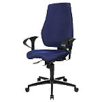 Realspace Ergonomischer Bürostuhl Eiger Synchronmechanismus Stoff Blau von Realspace