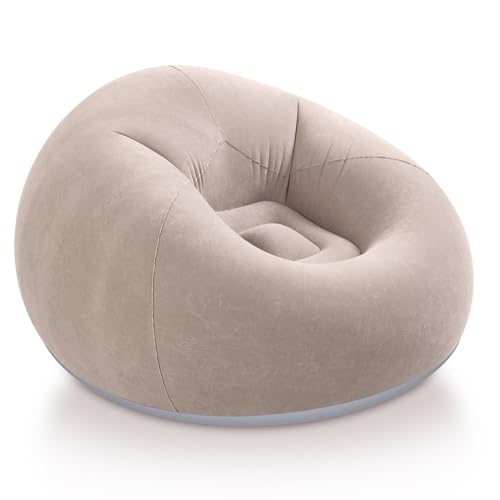 Realspring Sitzsack-Stühle, aufblasbarer Campingstuhl, aufblasbar, faules Sofa, zusammenklappbar, tragbar, aufblasbarer Stuhl für Wohnzimmer, Schlafzimmer, Lesezimmer (Kaffee) von Realspring