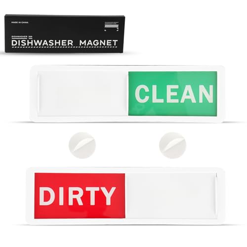 Realth Spülmaschinenmagnet | Clean/Dirty Dishwasher Sign | Schieben Spülmaschinenmagnet Indicator - Kitchen Gadgets 17.5cm x 5cm von Realth