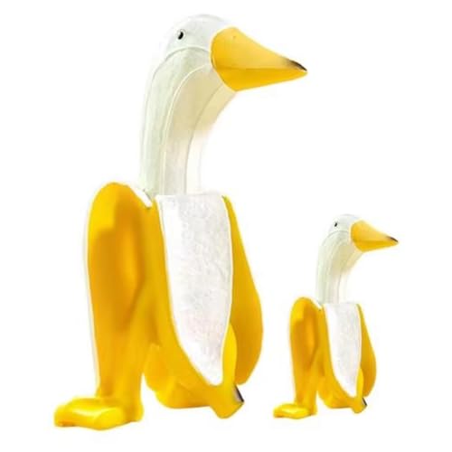 Reapyyt Bananenente-Statue, Bananenfigur, Außendekoration, Gartendekoration, Bürodekoration, B von Reapyyt