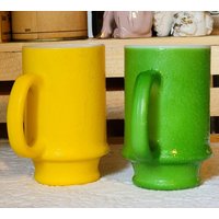 Orangenschalen-Milchglas-standbecher - 2Er-Set von RearviewFinds