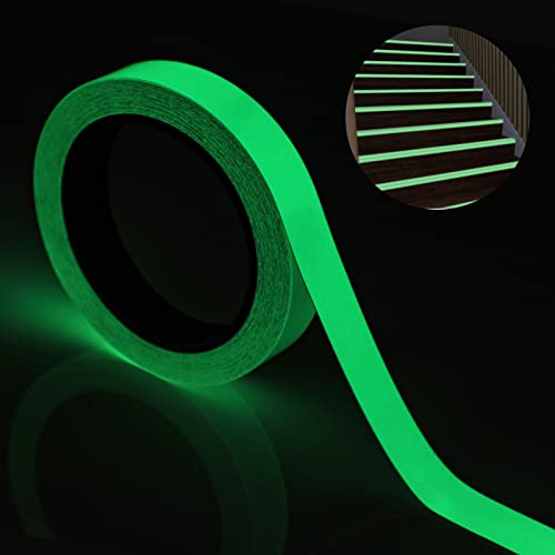 Reastar Fluoreszierendes Klebeband, Leuchtklebeband Wasserdicht, Leuchtendes Klebeband, Glow in the Dark Tape, Nachleuchtend Markierungsband - für Treppen Bühnenbedarf Luminous Tape (10m×20mm) von Reastar