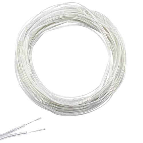 LanYing 20M PVC Kabel Transparent 2-Adrig Elektrokabel Transparent Stromkabel Transparent Cable 28 AWG for Household Appliances with Low Power Consumption von Rebanky
