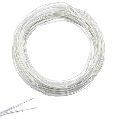 LanYing 20M PVC Kabel 2-Adrig Elektrokabel Transparent Stromkabel Transparent Cable 28 AWG for Household Appliances with Low Power Consumption von Rebanky