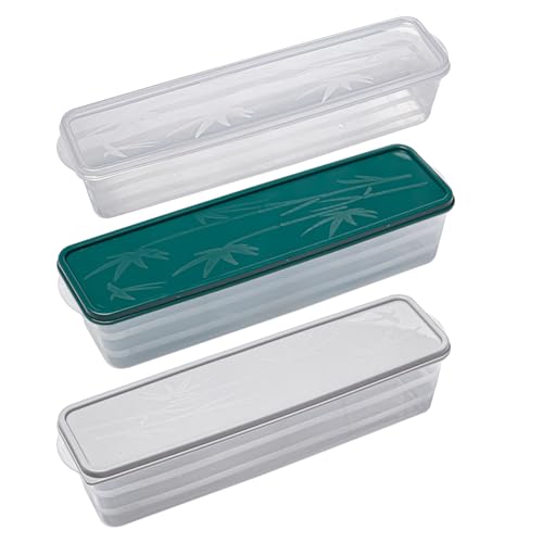 Rebanky 3 Stück Nudel Aufbewahrung Kunststoff Nudel Aufbewahrungsbox Spaghetti Pasta Behälter Spaghetti Vorratsbehälter Spaghetti Vorratsdosen mit Deckel Luftdicht für Getreide, Nudeln (3 Farben) von Rebanky