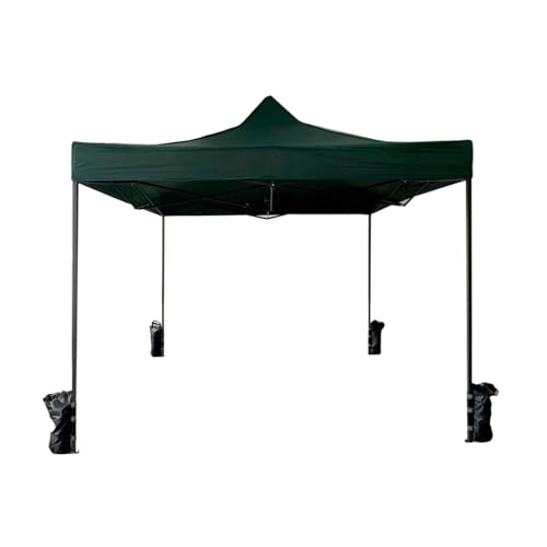 Rebecca Mobili Faltpavillon Gartenpavillon Grün mit 4 Gewichten Polyester Metall Transporttasche Messe Terrasse Party - 3,1x3x3 m (H x B x T) - Art. RE6329 von Rebecca Mobili