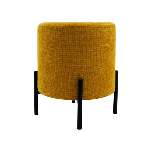 Rebecca Mobili Fußhocker Pouf, Ottoman Fußstütze, Senfgelb, Polyesterstoff Stahl, Rund, für Wohnzimmer, Modern - Maße AxAnxFon: 43,5 x 38 x 38 cm - Art. RE7058 Rebecca Mobili Fußhocker Pouf, Ottoman Fußstütze, Senfgelb, Polyesterstoff Stahl, Rund, für Wohnzimmer, Modern - Maße AxAnxFon: 43,5 x 38 x 38 cm - Art. RE7058 von Rebecca Mobili