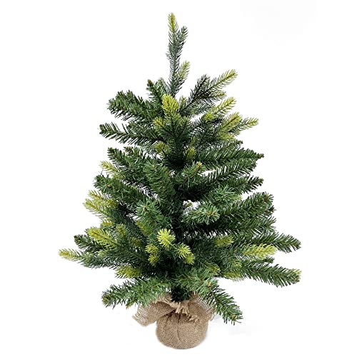 Rebecca Mobili Kleiner Weihnachtsbaum, Mini-Weihnachtsbaum, montiert, leinwandüberzogener Ständer, Weihnachtsdekoration - Größe: 60 x 35 x 35 cm (HxLxB) - Art. RE6771 von Rebecca Mobili