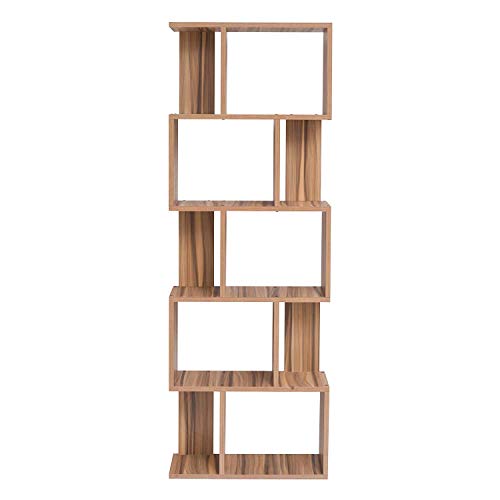 Mobili Rebecca® Regal Bücherregal 5 Regale Holz Braun Büro Stil Modern Jungen Zimmer (Cod. RE4790) von Rebecca Mobili