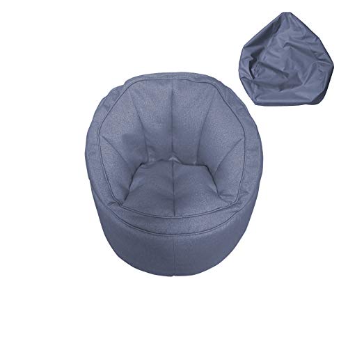 Rebecca Mobili Sessel ohne Polsterung, Sitzpuffbezug, Blaue Polyester, weich, mit Scharnier, für Schlafzimmer Wohnzimmer - Maße: 70 x 75 x 75 cm (HxLxB) - Art. RE6520 von Rebecca Mobili