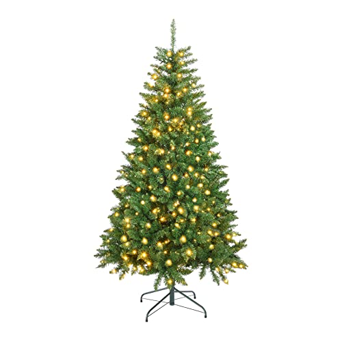Rebecca Mobili Weihnachtsbaum 180, Led-Weihnachtsbaum, 800 Zweige, 300 Lichter, Schirmöffnung, Metallfuß - Abmessungen: 180 x 105 x 105 cm (HxLxB) - Art. RE6769 von Rebecca Mobili