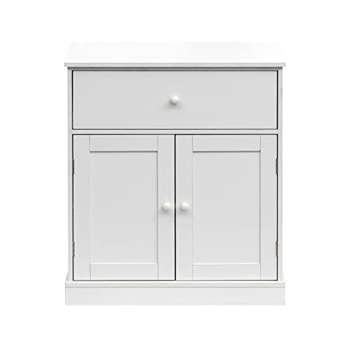 Rebecca Mobili Weißes Sideboard, Selbsttragender Schrank, Weiß, Melamin-Spanplatte, Hygienisch leicht zu reinigen - Maße: 70 x 60 x 30 cm (HxLxB) - Art. RE6741 von Rebecca Mobili