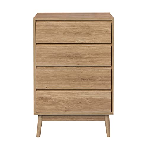 Rebecca Mobili Wohnzimmer Kommode, 4 Schubladen, MDF, Braun, Modern Style - Maße HxLxB: 91 x 60 x 40 cm - Art. RE6716 von Rebecca Mobili