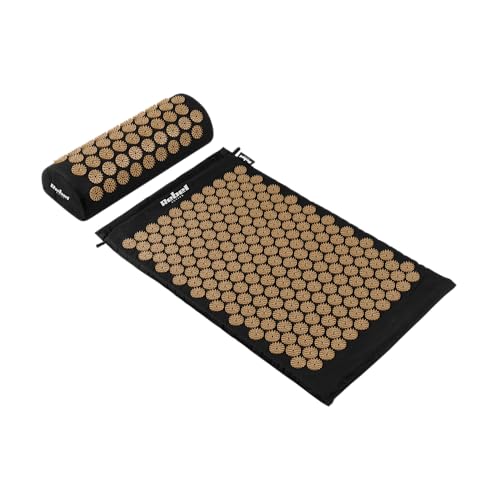 Rebel Electro Gesundheitsmatte mit Stacheln für Akupressur mit Kissen 72x42cm Gold Stacheln RBA-6002-GL von Rebel Electro