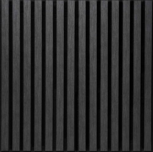 Rebel of Styles - UltraAcoustic Eco Anthracite - 1,01m² / 6 Stück - 3D Akustik Wandpaneele/Verkleidung/Verblender/Platten - isolierende Akustik Wand mit modernen Lamellen von Rebel of Styles