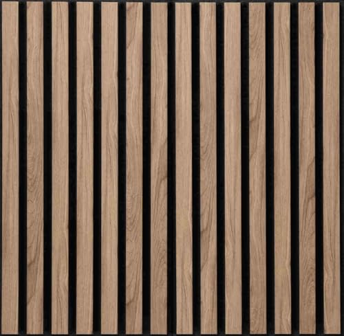 Rebel of Styles - UltraAcoustic Eco Walnut - 1,01m² / 6 Stück - 3D Akustik Wandpaneele/Verkleidung/Verblender/Platten - isolierende Akustik Wand mit modernen Lamellen von Rebel of Styles