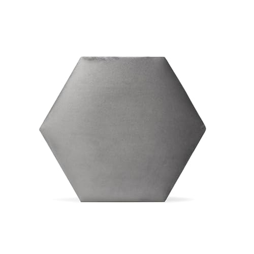 Rebel of Styles - Luxury Velvet Textile Hexagon Grey - 0,058m² / 1 Stück - 3D Gepolsterte Wandpaneele/Verkleidung/Verblender - Polsterpaneel mit Samt Wandkissen für effektiven Wandschutz von Rebel of Styles