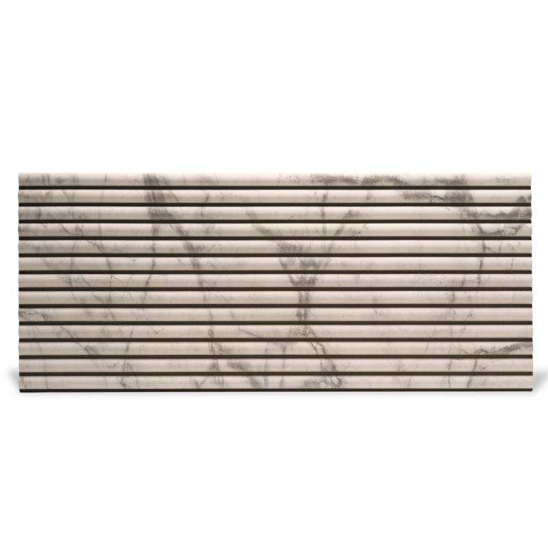 Rebel of Styles Verblender UltraLight Linari Round HD 116 cm x 50 cm Marble Weiß von Rebel of Styles