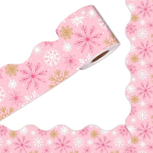 65ftx3in Schneeflocken Grenzkleber Aufkleber Notizen Bulletin Board Grenzverkleidung Für Klassenzimmer Tafel Dekoration Weihnachtsbulletin von Rebellious