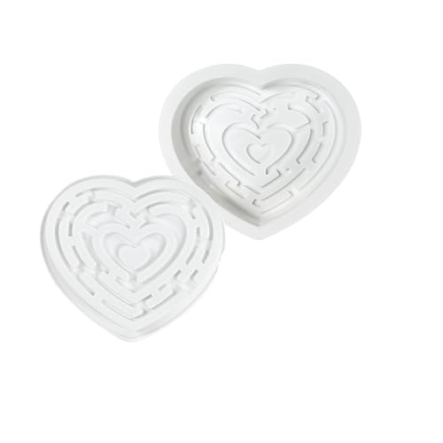Fondant Schokoladenformen Mazes Herz Silikon Mousses Kuchen Dekoration Werkzeug Kerze Seife Leicht Zum Reinigen Von Mousse Kuchenformen Küche Backbedarf Zu Reinigen von Rebellious