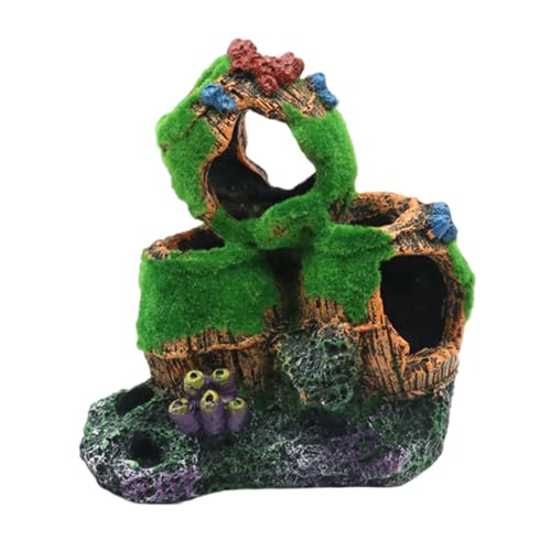 Haltbarkeit Harze Garnelenunterkunft Fässer Naturbraune Aquarien Dekoration Für Sichere Und Komfortable Lebensräume Büro Fischtank von Rebellious