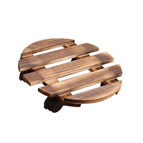 Massivholz Verdickte Bewegliche Blumenständer Blumenhalter Töpfe Tablett Roller Basisständer Mit Rädern Freien Home Gartenzubehör von Rebellious