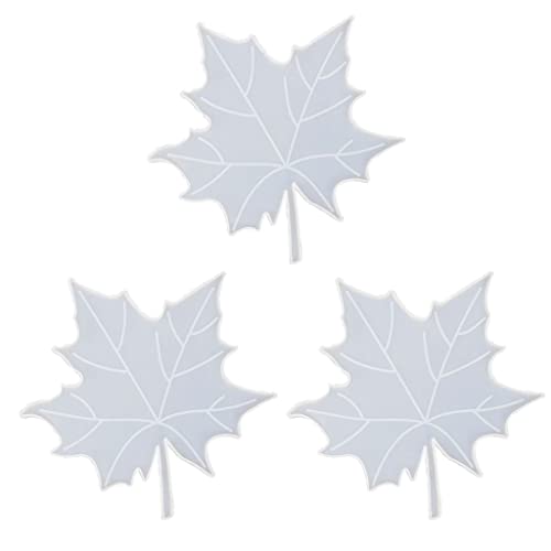 Rebellious 3x Herbstblattform Untersetzer Silikonform für Thanksgiving Tassenmatten Silikonformen Epoxidharz Tassenmatten von Rebellious