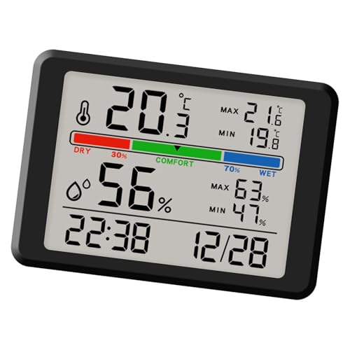 Rebellious Digitaler Wecker Mit Innentemperatur Und Feuchtigkeitszeitanzeige LCD Bildschirm Backlight Battery Operated LCD Display Takt Rebellious Digitaler Wecker Mit Innentemperatur Und Feuchtigkeitszeitanzeige LCD Bildschirm Backlight Battery Operated LCD Display Takt von Rebellious