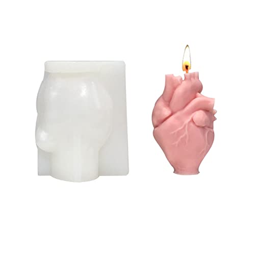 Rebellious Dreidimensionale Herz Silikon Form Aromatherapie Kerze Menschliche Organ Form Halloween Gips Harz Tropfen Kleber For von Rebellious