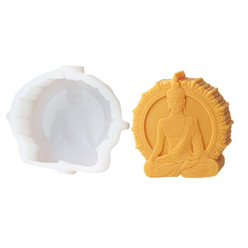 Rebellious Flexible Silikonform Buddhas Form Wachs Kerze Form Harz Dekoration Herstellung Form handgemachte Ornament For von Rebellious