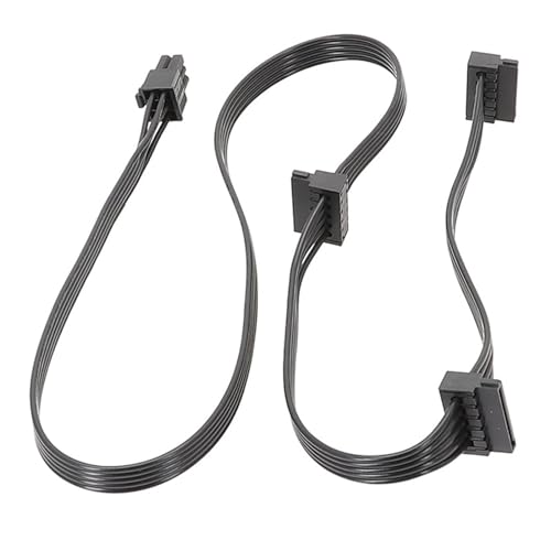 Rebellious Flexibles Und Langlebiges 6-Pin Auf SATAX3-Stromkabel Perfekt Für RM RMX Modulars 15-Pin Festplatten Netzkabel von Rebellious