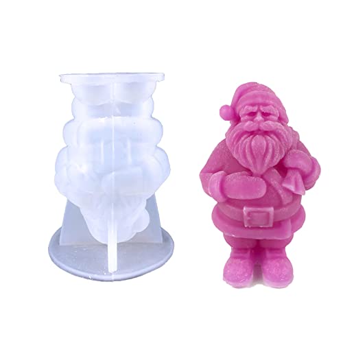 Rebellious Santa Dekoration 3D Kerze Seife Form Kerze Epoxy Form Handgemachte Kerze Wachs Seife Formen für Dekorati von Rebellious