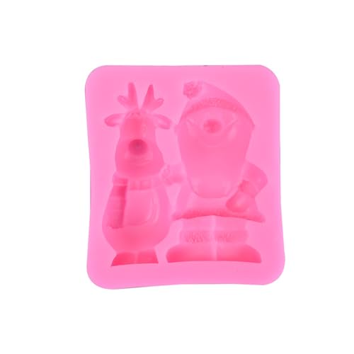 Rebellious Santa Elch Silikon Form Fondant Form Gebäck Backen Dekorieren Werkzeug Weihnachten Ornament Seife Form Kuchen von Rebellious