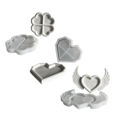 Rebellious Schmuck- und Obsttablett-Harzform, elegante Tablett-Silikonform mit mehreren Designs für Harzkunstwerke und Geschenke von Rebellious