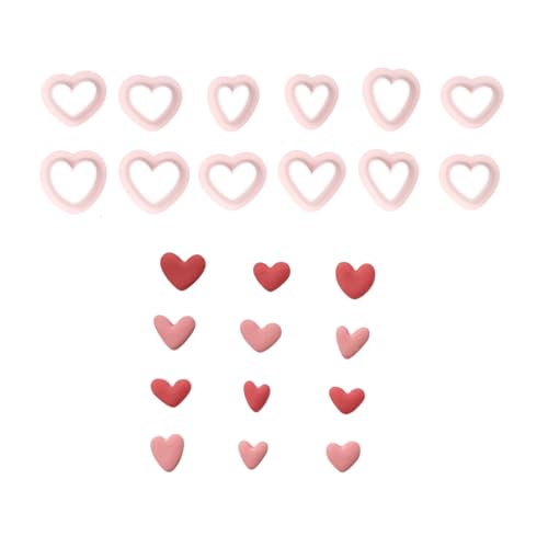 Rebellious Set von 12 Mehrzweck -Polymeren Valentinstag mit kleinen Herzpolymeren Valentinstag Schmuck Set für Ohrringe und Hals Rebellious Set von 12 Mehrzweck -Polymeren Valentinstag mit kleinen Herzpolymeren Valentinstag Schmuck Set für Ohrringe und Hals von Rebellious