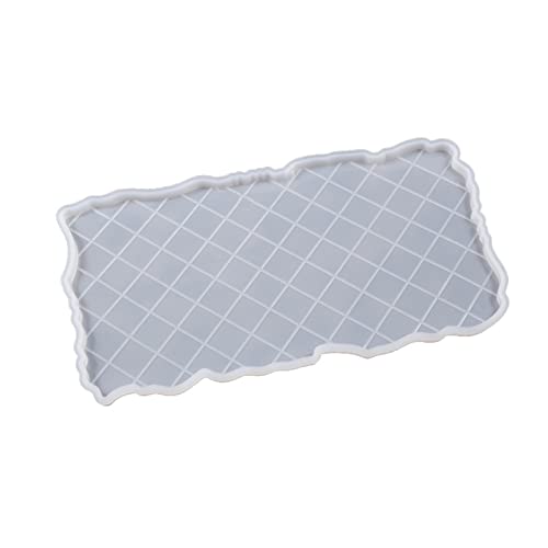 Rebellious Unregelmäßige Rand Obst Platte Schachbrett Tisch Silikon Form Runde Rechteck Tablett Harz Form Kunst Obst Tablett Te von Rebellious