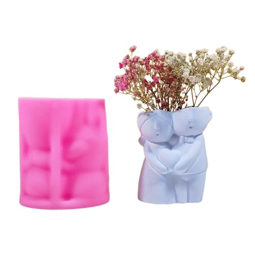Rebellious Vase Harz Formen Paar Silikon Form Sukkulente Blumentöpfe Form Epoxidharz Casting Mold Home Dekorationen von Rebellious