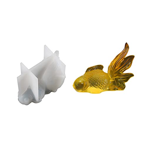 Rebellious handgemachte Produkte große Goldfisch Ornament Silikonform duftende Gips Ornamente Tropfen Kleber Harz Form für Deko von Rebellious