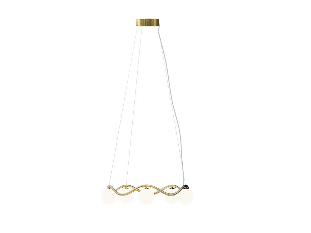 Rebello Decor - Circle of Life Kronleuchter V2 Ø65 Coated Brass/Opal White Rebello Decor von Rebello Decor