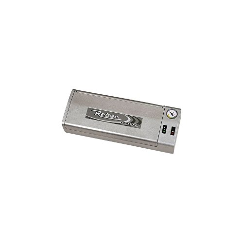 Automatische Vakuummaschine REBER FAMILY DE LUXE, silber, 180W, 43,5x15,5x11cm, Schweissleiste 32cm, Lieferung mit Saugschlauch von Reber