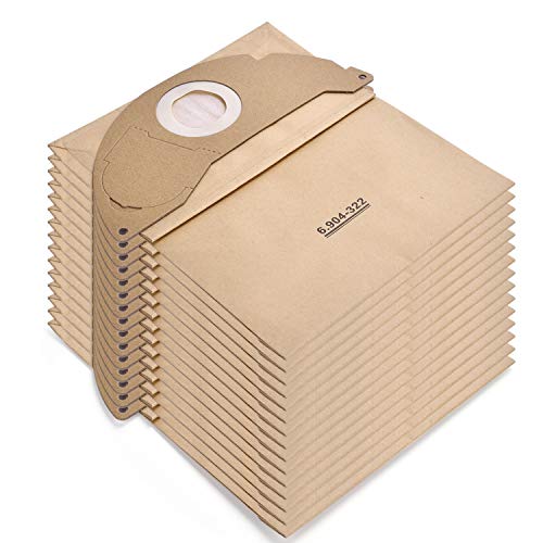 Rebirthcare 15 Stück 6.904-322.0 Staubsaugerbeutel für Kärcher WD2 Beutel Filtertüten WD2 Premium MV2 WD 2.200 bis WD 2.550 Papier Filterbeutel A2004 A2054 A2099 Paperbags Müllbeutel Staubsaugertüten von Rebirthcare