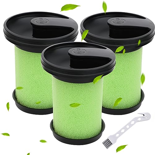 Rebirthcare 3 Filter für Gtech Multi MK2 ATF006 ATF036, für Gtech Multi MK2 K9 ATF037 Handstaubsauger (ab 2016), waschbares und wiederverwendbares Schaumstoff-Filter-Set von Rebirthcare