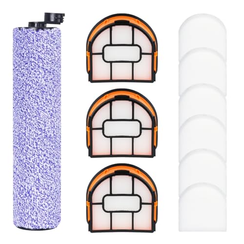 Rebirthcare Zubehör für Shark HydroVac XL 3-in-1 Staubsauger Ersatzteile für Shark WDB1F2 WD100 WD101 WD200 WD201 AW201 WD200C WD201C WD101C WD210EU(1 Walzenbürste + 3 Filter + 6 Filterwatte) von Rebirthcare