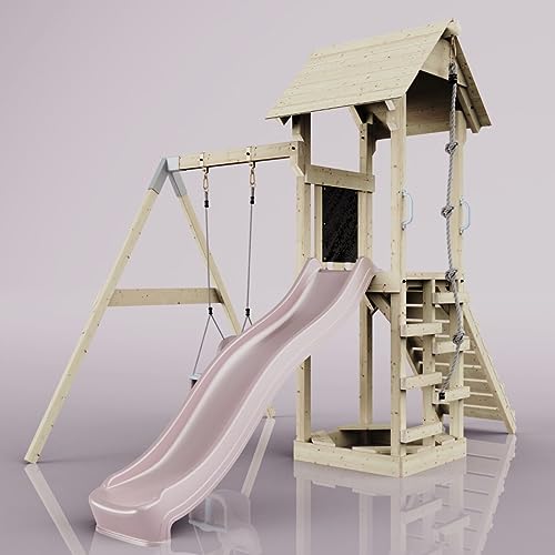 Rebo Spielturm Göteborg (Babyschaukel, Altrosa) von Rebo