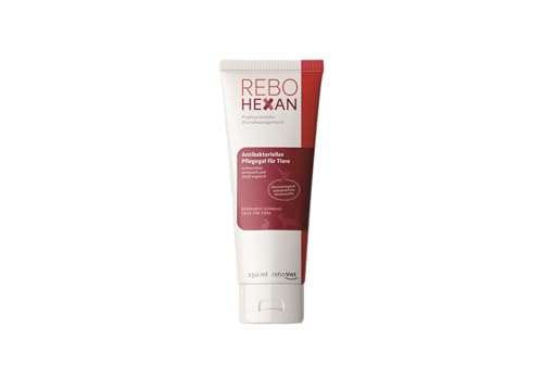 ReboHexan Gel 250 ml: Wundgel, Unterstützung der Wundheilung, Vermeidet Ankleben an Verbänden, Schmerzlose Anwendung, Alkoholfrei von reboVet