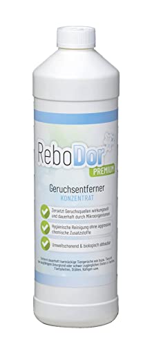 ReboDor Premium 1000 ml Konzentrat: Organischer Geruchsneutralisierer, Mikrobiell & Chemiefrei, Lang anhaltende Wirkung gegen Tiergerüche, Flexible Anwendung von reboVet